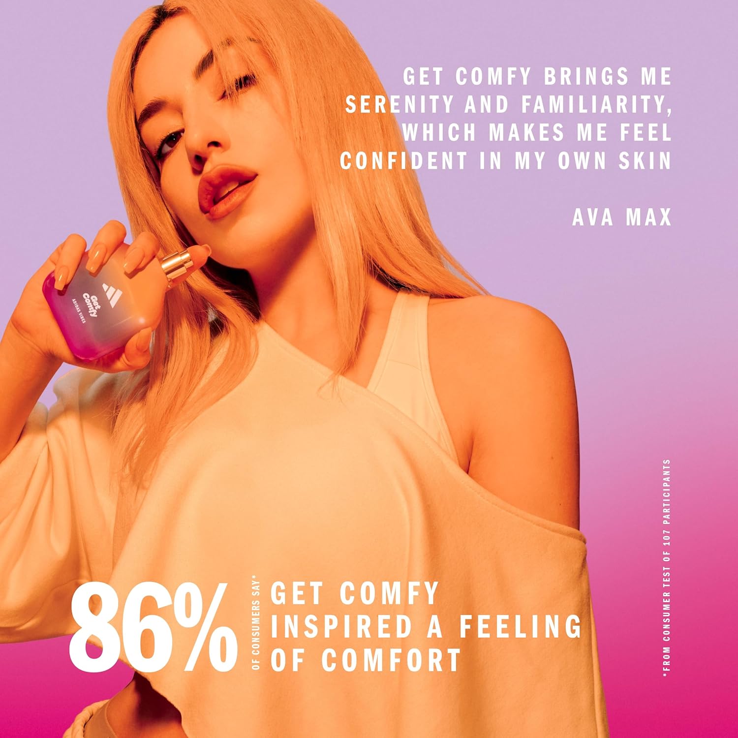 adidas Vibes Get Comfy Eau de Parfum, For All, 100ml